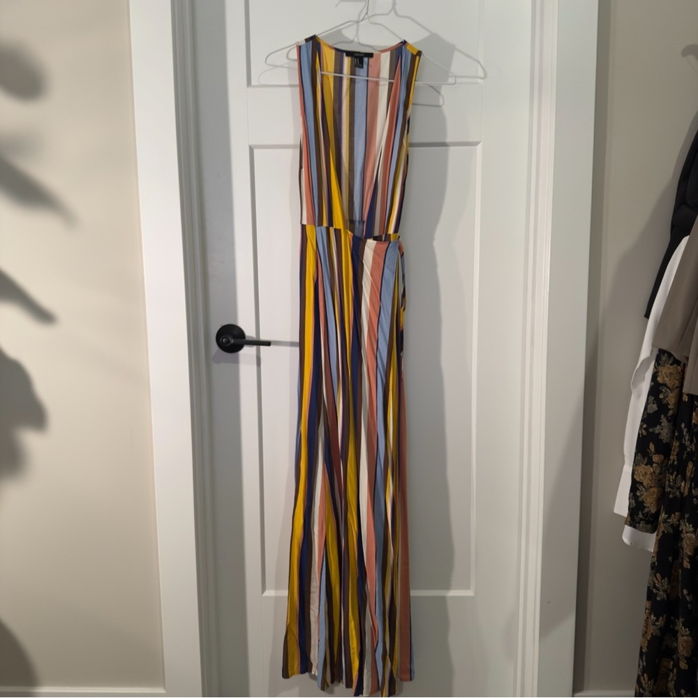 Forever 21 Multicolor Striped Maxi Dress